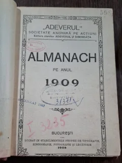 Almanach pe anul 1909 / Adeverul