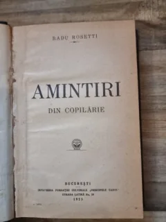 Amintiri din copilarie - Radu Rosetti