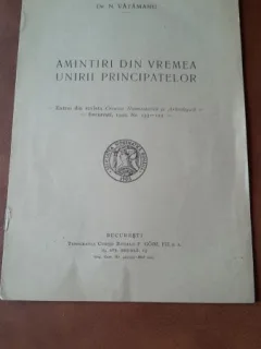 Amintiri din vremea Unirii Principatelor - N. Vatamanu