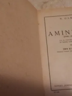 AMINTIRI-N.GANE,INTERBELICA