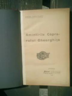 Amintirile capitanului Gheorghita - Mihail Sadoveanu
