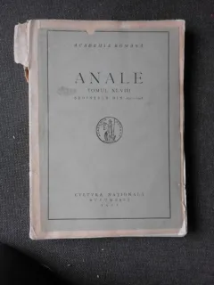 ANALE, ACADEMIA ROMANA, TOMUL XLVIII, SEDINTELE DIN 1927-1928