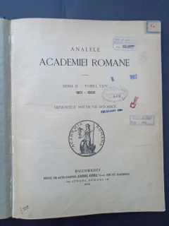 Analele Academiei Romane - Memoriile Sectiunii Istorice 1901-1902