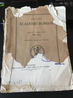 Analele Academiei Romane - Seria II Tomul XXVI 1903-1904