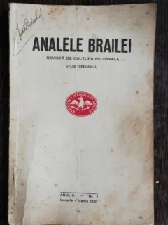 ANALELE BRAILEI -REVISTA DE CULTURA REGIONALA ANUL II NR 1