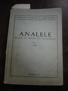 ANALELE INSTITUTULUI DE CERCETARI PENTRU PROTECTIA PLANTELOR VOL.I/1963