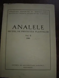 ANALELE INSTITUTULUI DE CERCETARI PENTRU PROTECTIA PLANTELOR VOL.II/1964