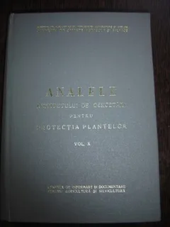 ANALELE INSTITUTULUI DE CERCETARI PENTRU PROTECTIA PLANTELOR VOL.X/1972