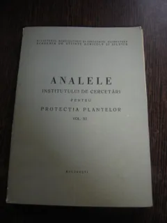 ANALELE INSTITUTULUI DE CERCETARI PENTRU PROTECTIA PLANTELOR VOL.XI/1973
