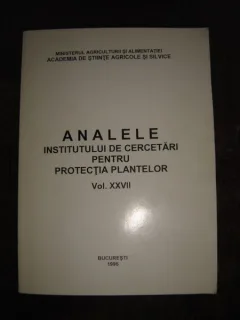 ANALELE INSTITUTULUI DE CERCETARI PENTRU PROTECTIA PLANTELOR VOL.XXVII/1996