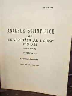 Analele Stiintifice ale Universitatii "Al. I. Cuza" din Iasi. Sectiunea II B. Geologie-Geografie