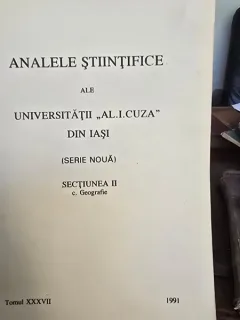 Analele Stiintifice ale Universitatii "Al. I. Cuza" din Iasi. Sectiunea II C. Geografie
