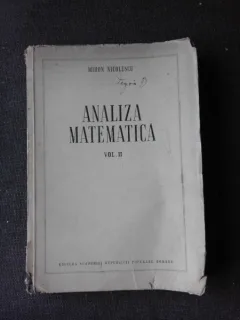 ANALIZA MATEMATICA - MIRON NICOLESCU  VOL.2