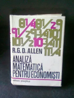 ANALIZA MATEMATICA PENTRU ECONOMISTI - R.G.D. ALLEN