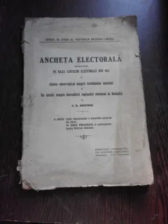 ANCHETA ELECTORALA ALCATUITA PE BAZA LISTELOR ELECTORALE DIN 1911 - C.D. DIMITRIU
