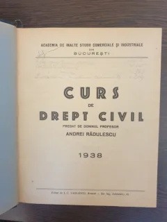 Andrei Radulescu - Curs de drept civil volumul II