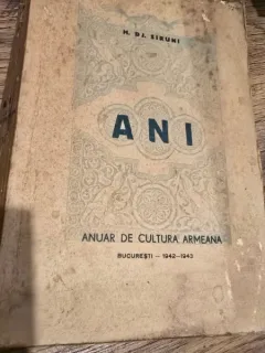 ANI. Anuar de cultura armeana 1942-1943 - H. DJ. Siruni