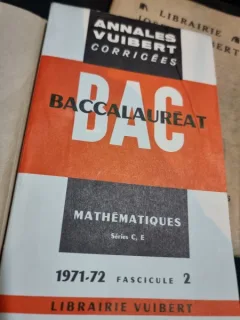 Annales Vuibert corrigees, Baccalaureat, Mathematiques, série C,E, 1971-72 fascicule 2
