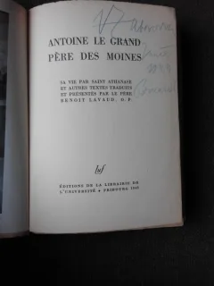 ANTOINE LE GRAND PERE DES MOINES - BENOID LAVAUD  (CARTRE IN LIMBA FRANCEZA)