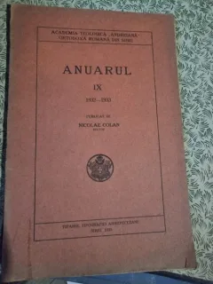 Anuarul Academiei Teologice Andreiane 1932-1933  - Nicolae Colan