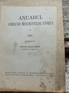 Anuarul Comisiunii Monumentelor Istorice pe anul 1943
