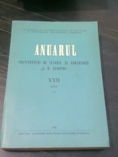 ANUARUL INSTITUTULUI DE ISTORIE A.D. XENOPOL 1985  PARTEA A DOUA