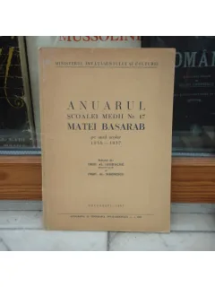 Anuarul scoalei medii nr.17 Matei Basarab pe anul scolar 1956-1957 , Prof. Al. Iordache