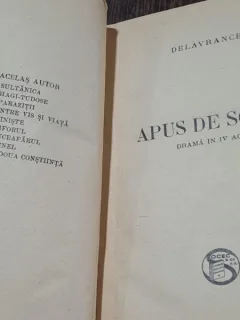 Apus de soare - Barbu Stefanescu Delavrancea  drama in IV acte