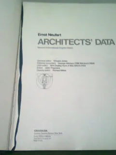 ARCHITECTS' DATA - ERNST NEUFERT  (CARTE IN LIMBA ENGLEZA)