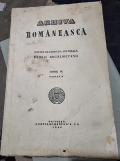Arhiva romaneasca (Tomul IX, partea II-a)