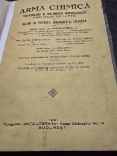 ARMA CHIMICA , COL. DR. MIHAILESCU C.
