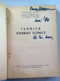 ARTA VORBIRII SCENICE - SANDINA STAN