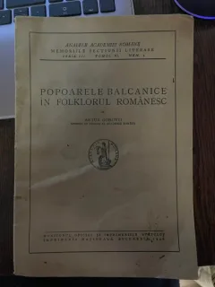 Artur Gorovei Popoarele Balcanice in Folklorul Romanesc
