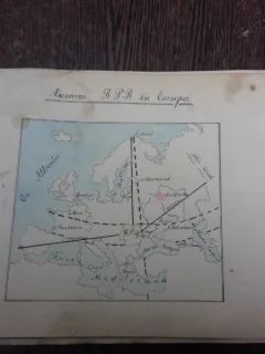 Caiet de geografie din anii, 50, Asezarea R.P.R. in Europa, atlas
