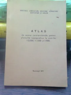 Atlas de semne conventionale pentru planurile topografice la scarile 1/2000, 1/1000, 1/500
