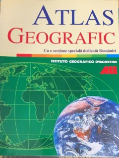 Atlas geografic cu o sectiune speciala dedicata Romaniei