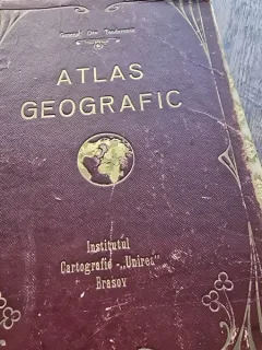 Atlas geografic - General Constantin Teodorescu cu dedicatie
