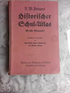 ATLAS GEOGRAFIC, TEXT IN LIMBA GERMANA