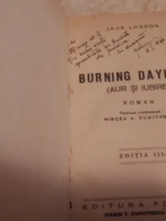 AUR SI IUBIRE-JACK LONDON,EDITIE INTERBELICA