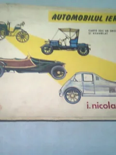 AUTOMOBILUL IERI. CARTE JOC DE DECUPAT SI ASAMBLAT (32 MODELE AUTOMOBILE) - I. NICOLAU