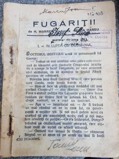 AVENTURILE ECHIPAJULUI DOX , NR. 103 , ROMAN FOILETON , APARITIE SAPTAMANALA , 1935