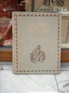 BALADE POPULARE RUSE - ED CARTEA RUSA 1954 COPERTI PANZATE STARE BUNA,185 PAG FORMAT A 4 DESENE DE DEMIAN}
