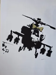 Banksy - Happy Chopper, litografie originala