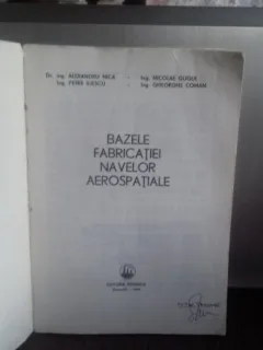 BAZELE FABRICATIEI NAVELOR AEROSPATIALE - AL NICA
