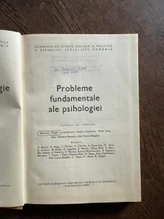 Beniamin Zorgo - Probleme fundamentale ale psihologiei
