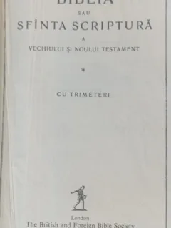 Biblia sau Sfanta Scriptura