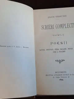 Biblioteca Rurala, Scrieri Complete vol.II Poesii - Jacob Negruzzi