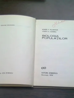 BIOLOGIA POPULATIILOR - ROBERT H. MACARTHUR