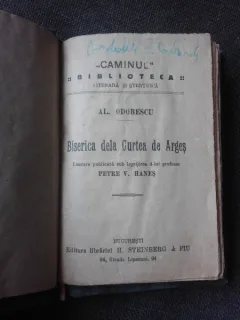 BISERICA DE LA CURTEA DE ARGES - AL. ODOBESCU, PUBLICATA SUB INGRIJIREA LUI PETRE V. HANES