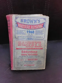 BROWN'S NAUTICAL ALMANAC , DAILY TIDE TABLES FOR 1968  (TEXT IN LIMBA ENGLEZA)